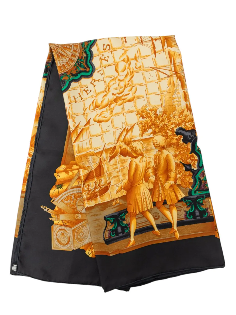 Hermès Pre-Owned 1992 Azulejos Silk Scarf 90 scarves - Schwarz