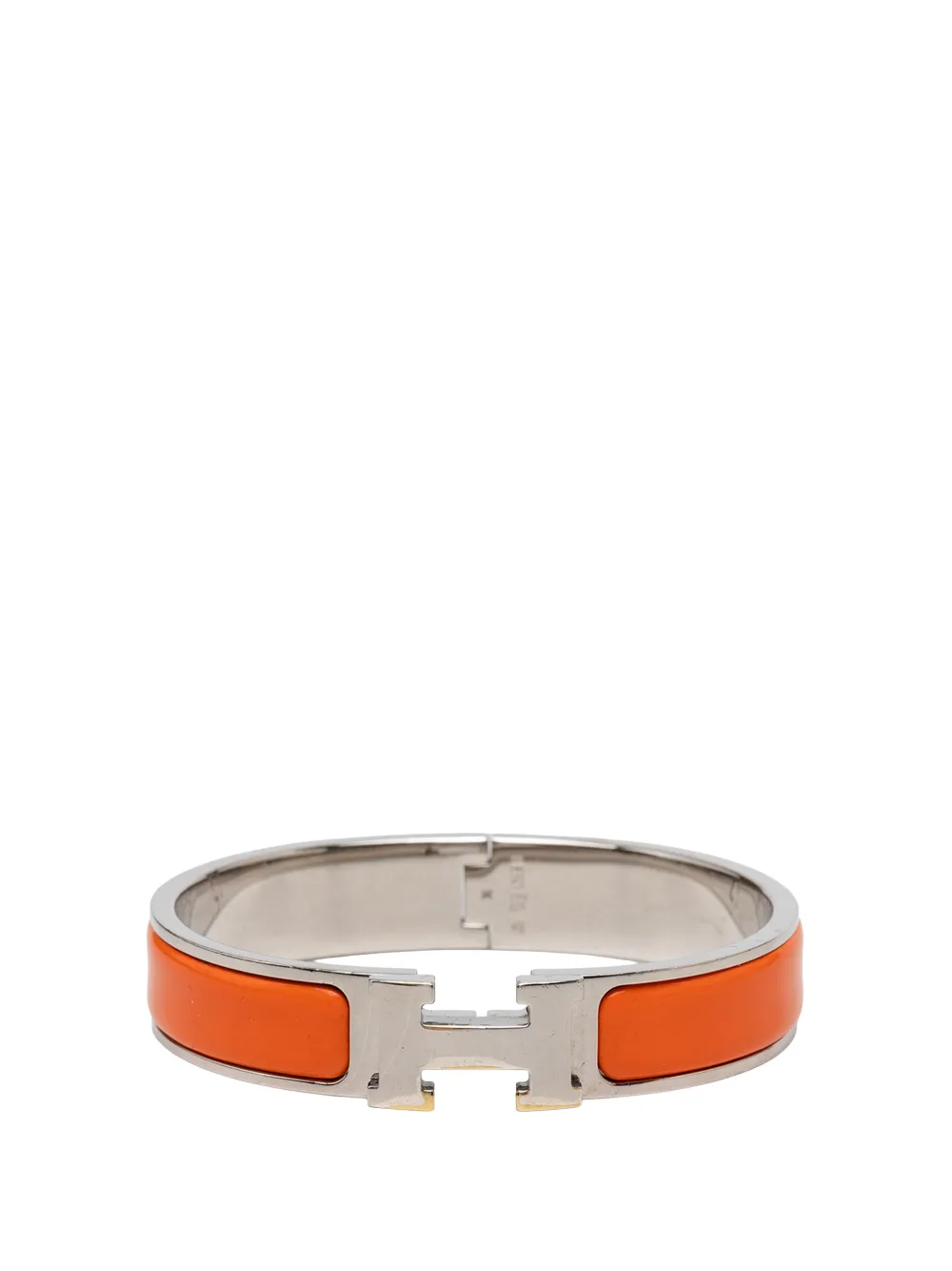 Hermès Pre-Owned 1990-2026 Narrow Enamel Clic H Bracelet PM costume bracelet - Orange