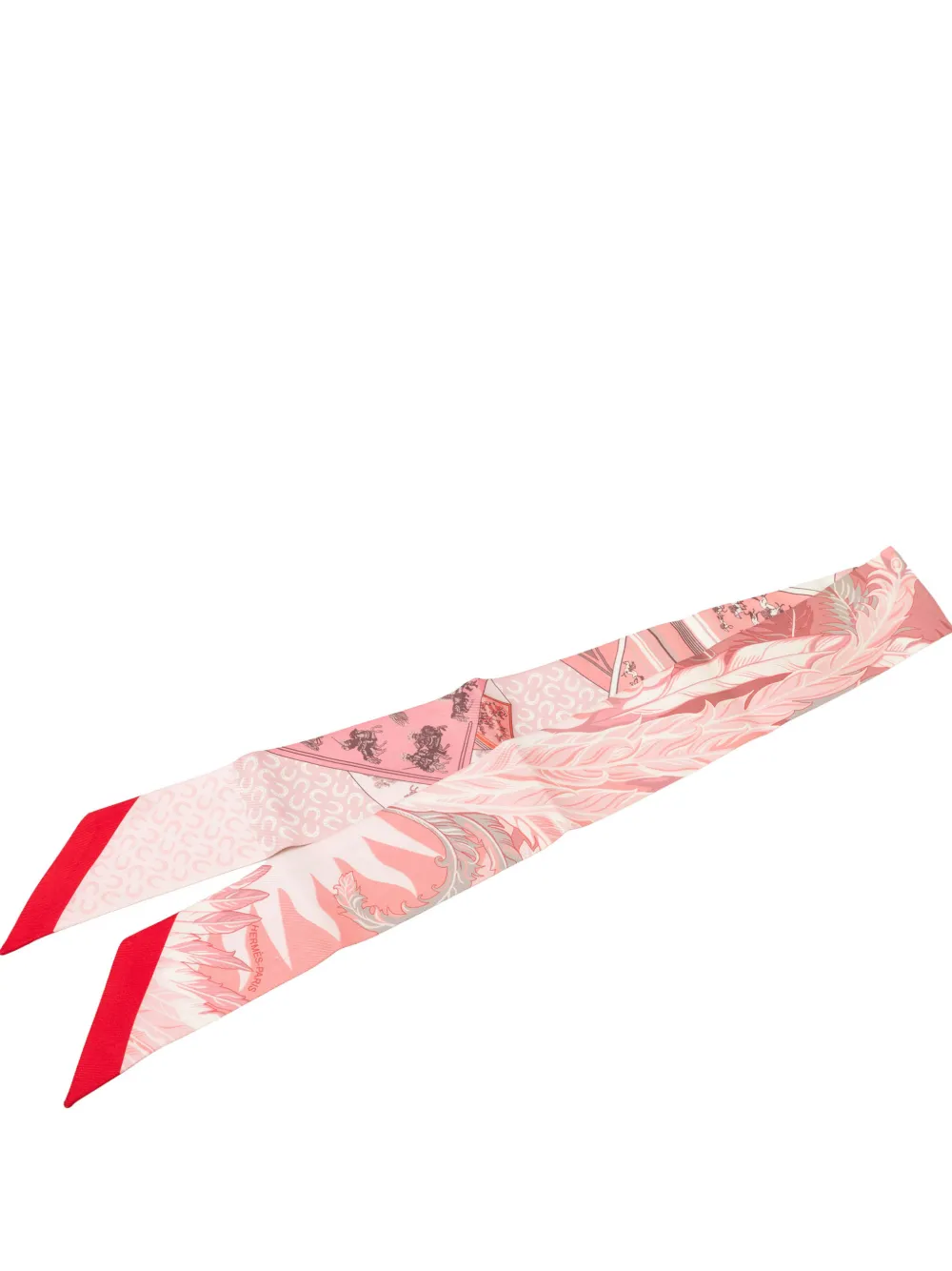 Hermès Pre-Owned 2000-2026 Cheval Phoenix Silk Twilly Scarf scarves - Rosa