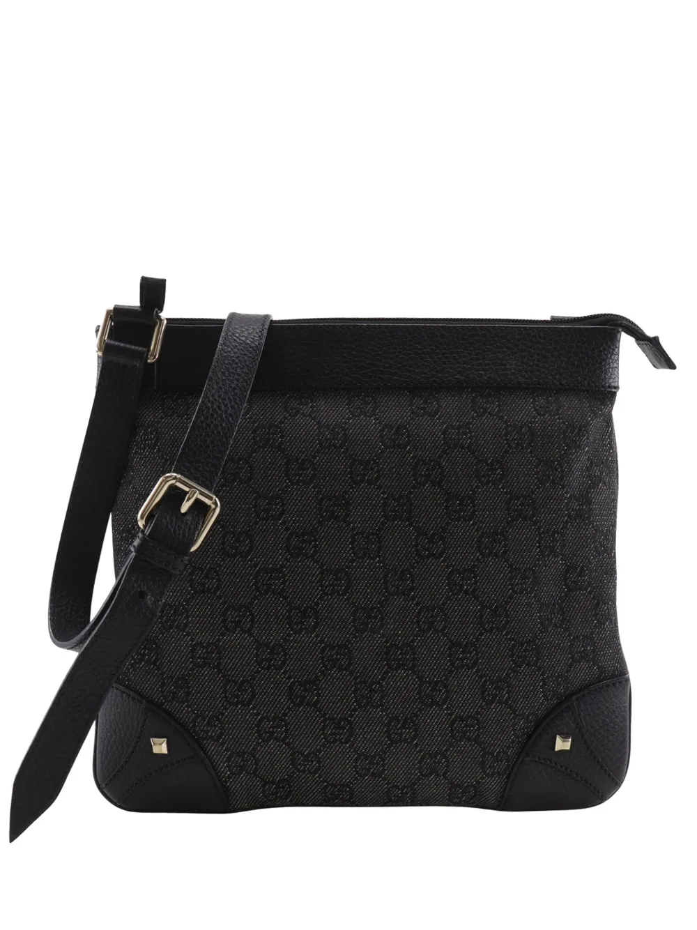 Gucci Pre-Owned 2000-2015 GG Denim Nailhead crossbody bag - Grigio