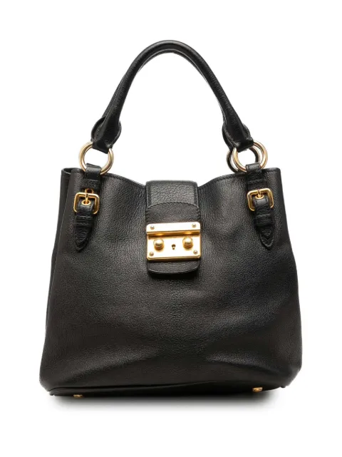 Miu Miu Pre-Owned bolso satchel Madras de piel de cabra 2010-2026
