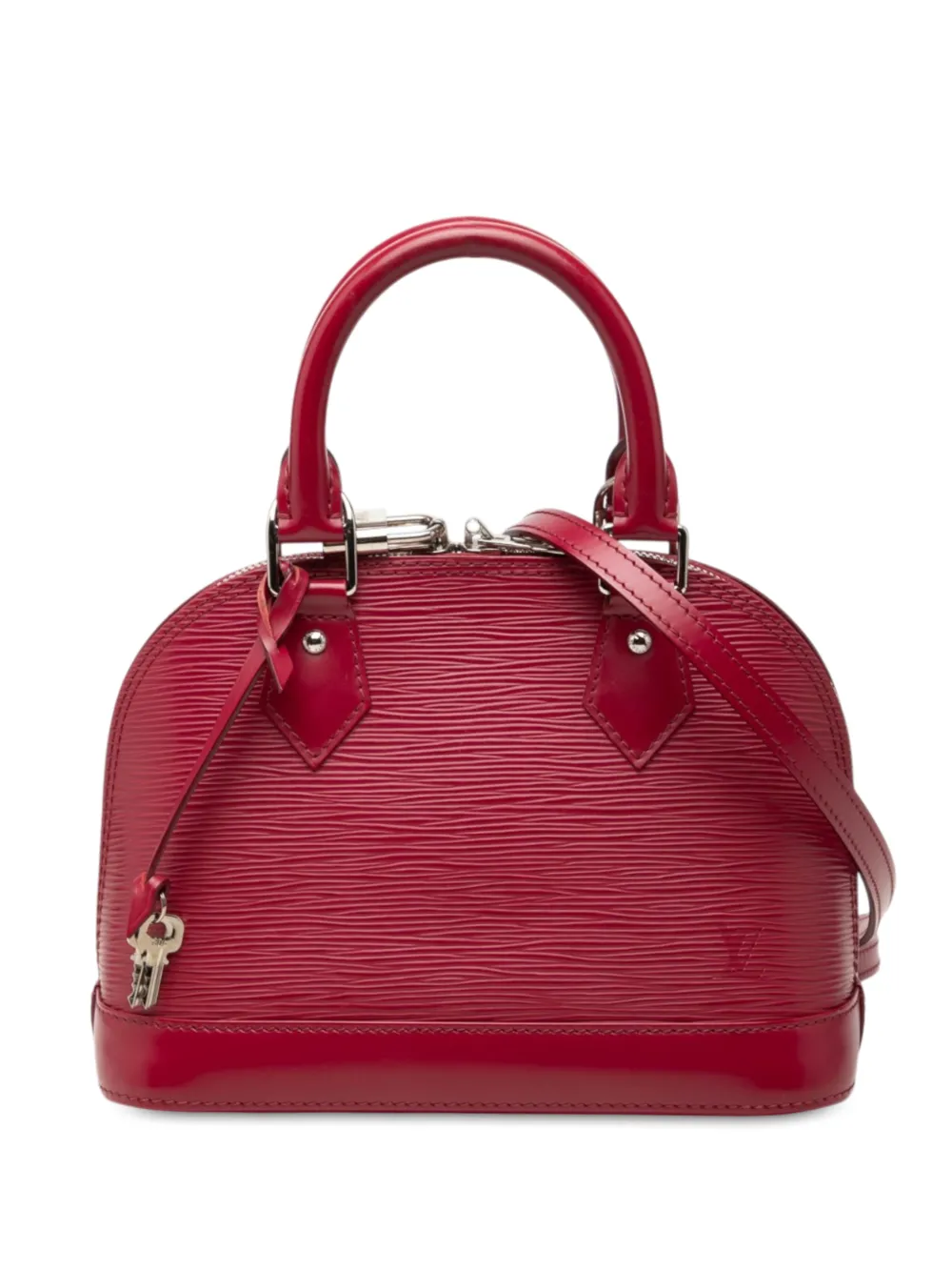 Pre-owned Louis Vuitton 2013 Epi Alma Bb Satchel In Red