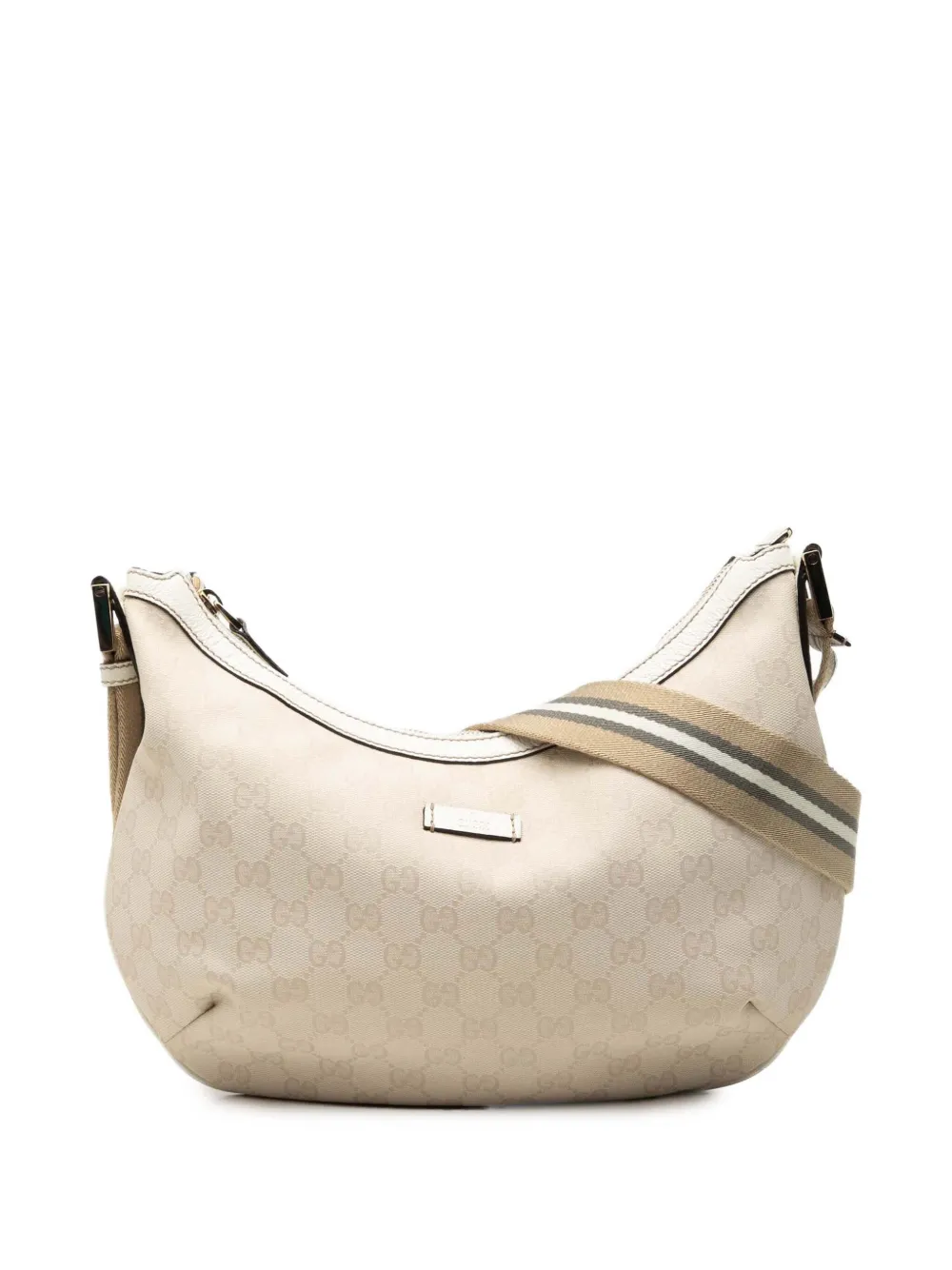 Gucci Pre-Owned 2000-2015 GG Canvas Web crossbody bag - Nude
