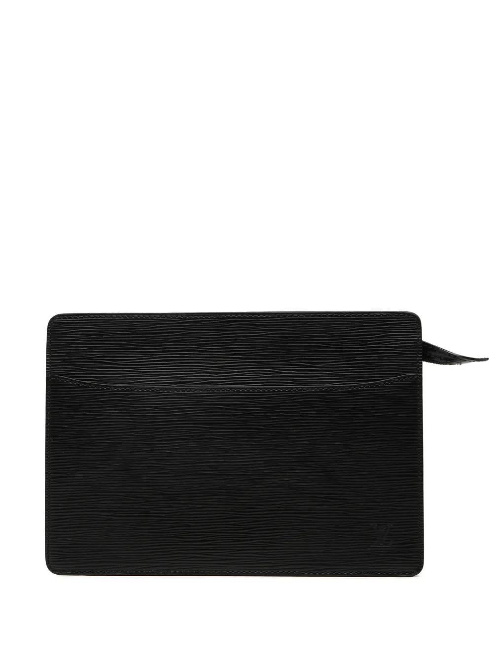 Pre-owned Louis Vuitton 2005 Epi Pochette Homme Clutch Bag In Black