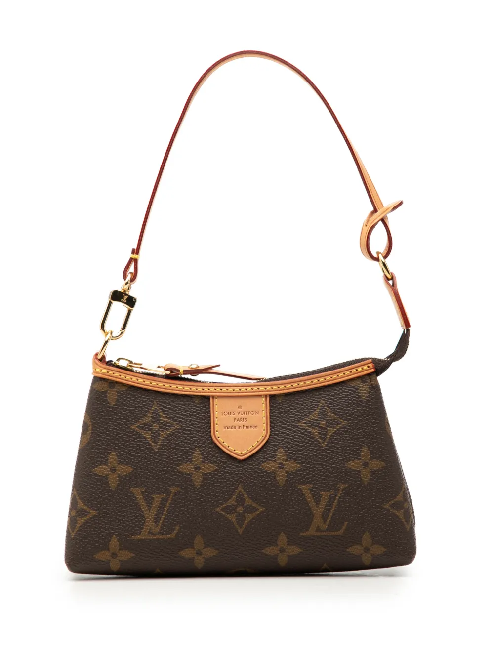 Pre-owned Louis Vuitton 2010 Monogram Mini Delightful Pochette Shoulder Bag In Brown
