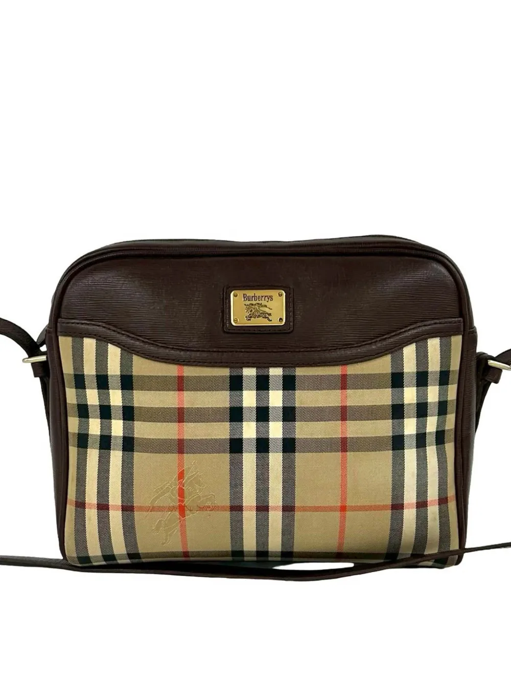 Burberry Pre-Owned 20th Century Haymarket Check Canvas crossbody bag - Toni neutri