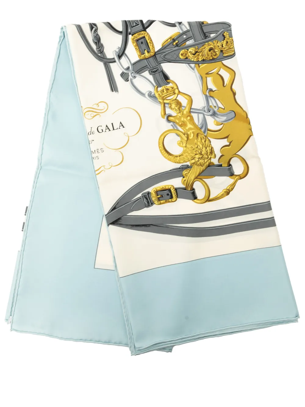 Hermès Pre-Owned 20th Century Brides de Gala Silk Scarf 90 scarves - Blau
