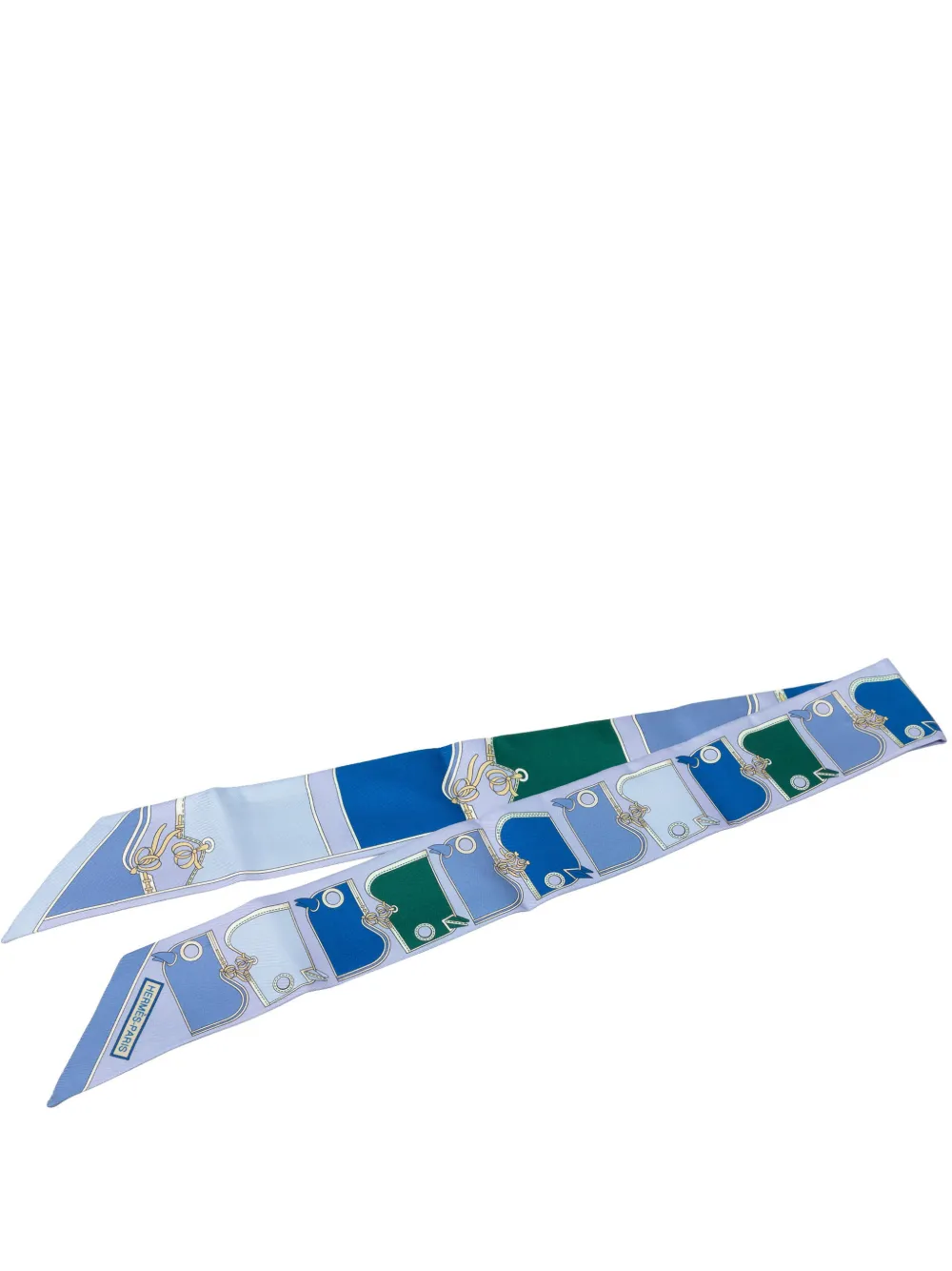 Hermès Pre-Owned 2000-2026 Camails Silk Twilly Scarf scarves - Blau