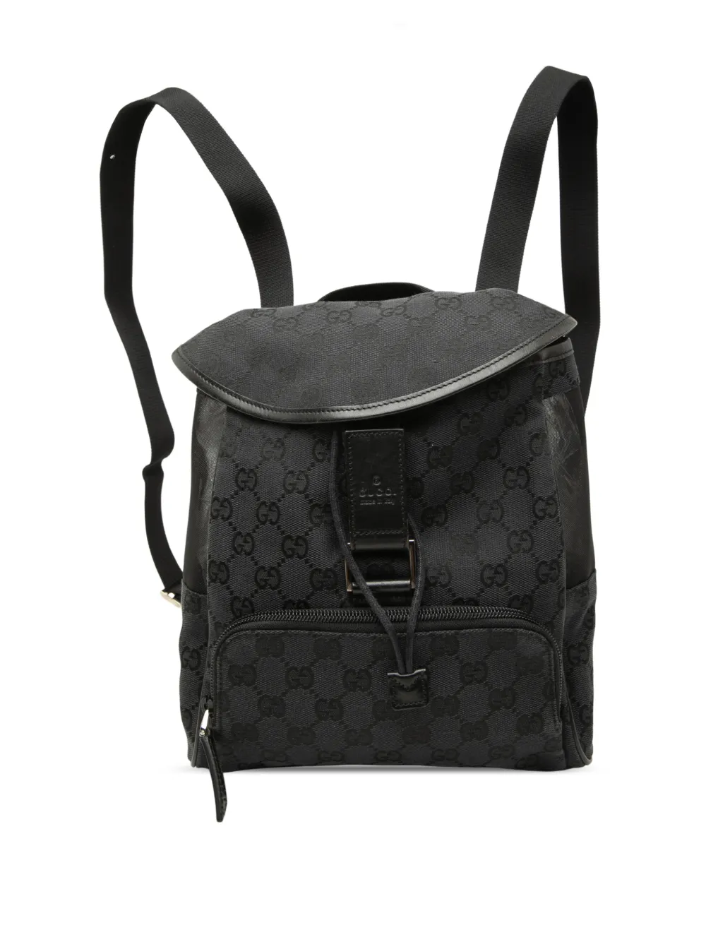 Pre-owned Gucci 2000-2015 Gg Canvas Backpack In Black