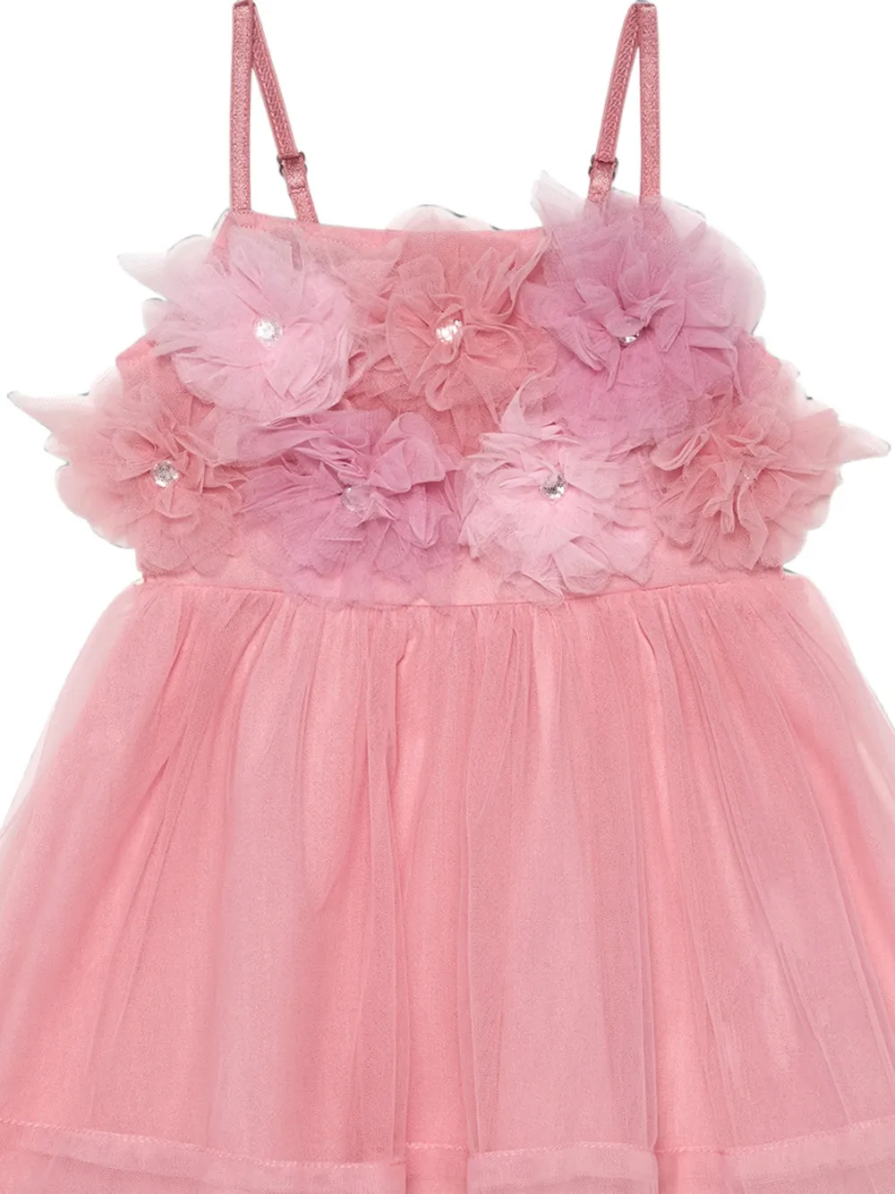 Tutu Du Monde Belle tulen jurk met bloemapplicatie Roze