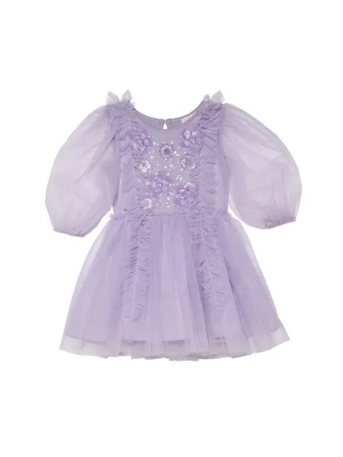 Tutu Du Monde ruffled floral-embellished dress