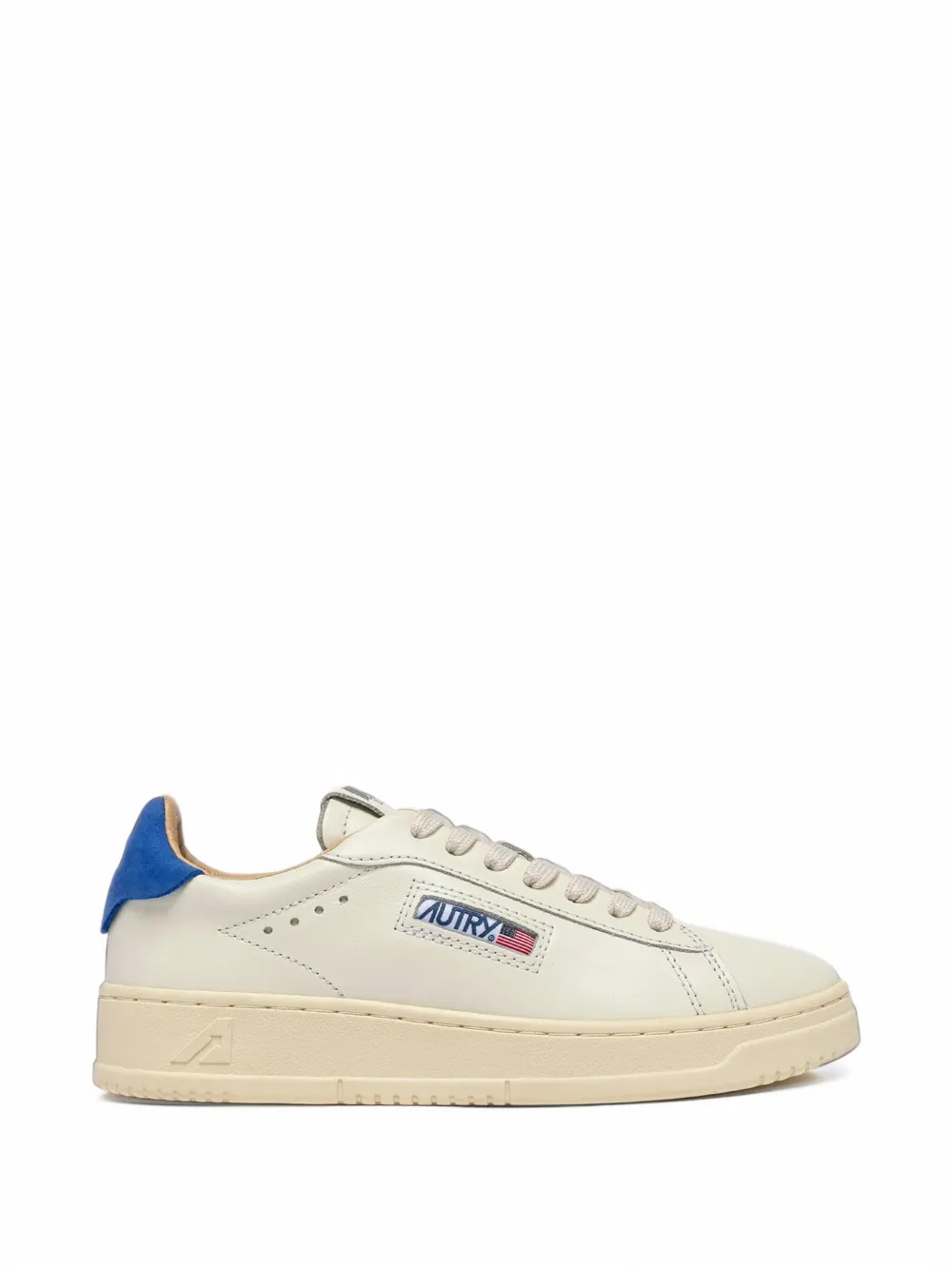 Autry Dallas low sneakers in marshmallow and lapis blue leather - Tons neutres Autry Dallas low sneakers in marshmallow and lapis blue leather - Tons neutres