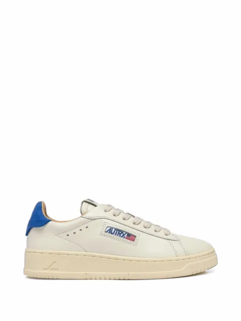 Autry Dallas low sneakers in marshmallow and lapis blue leather