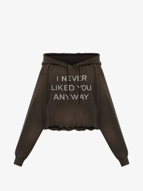 R13 hoodie con eslogan estampado