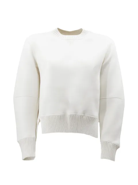 sacai suéter con cuello redondo