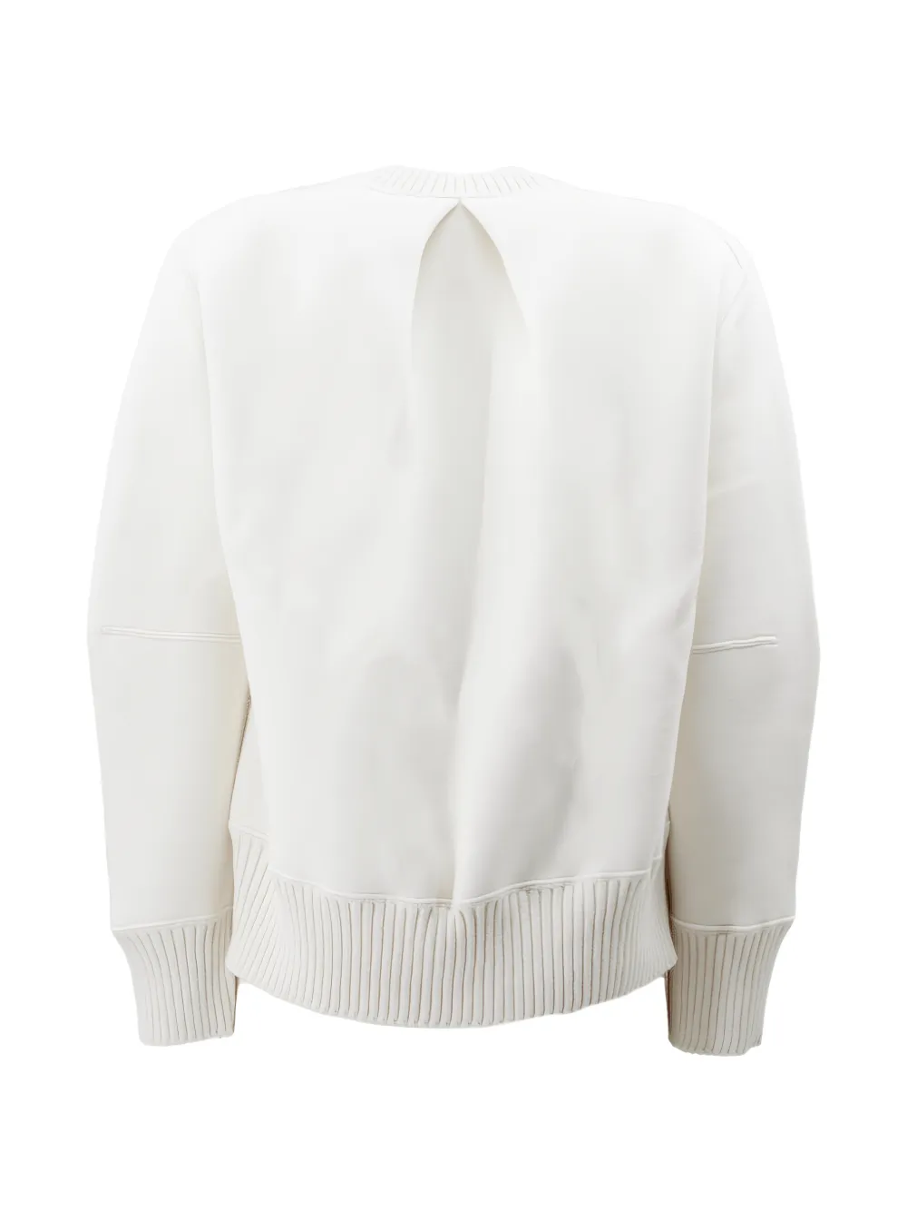 sacai crew-neck sweater Beige
