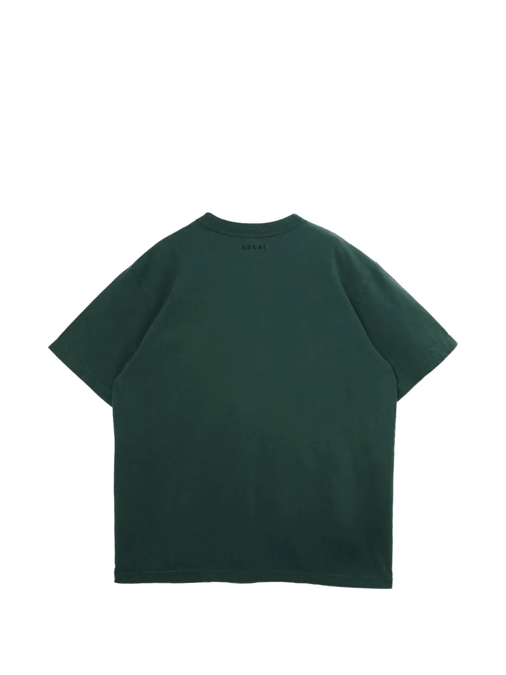 sacai T-shirt met tekst Groen