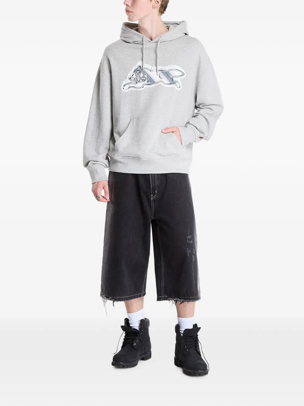 Billionaire Boys Club Ice Cream Running Dog katoenen hoodie Grijs