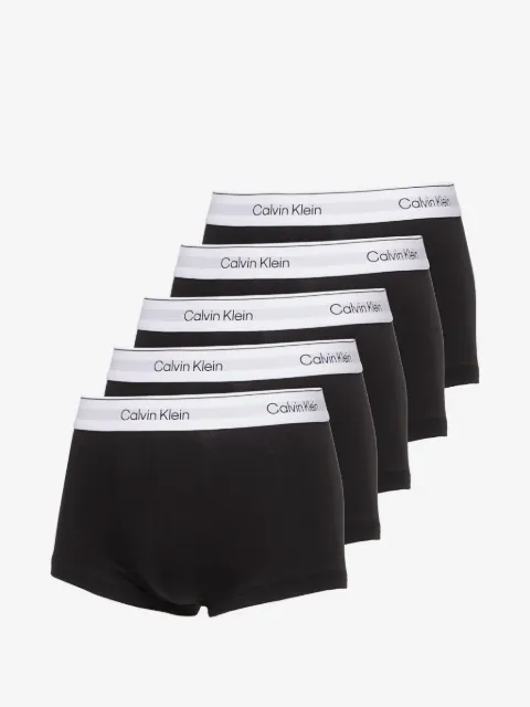 Calvin Klein logo-waistband trunks (set of five)