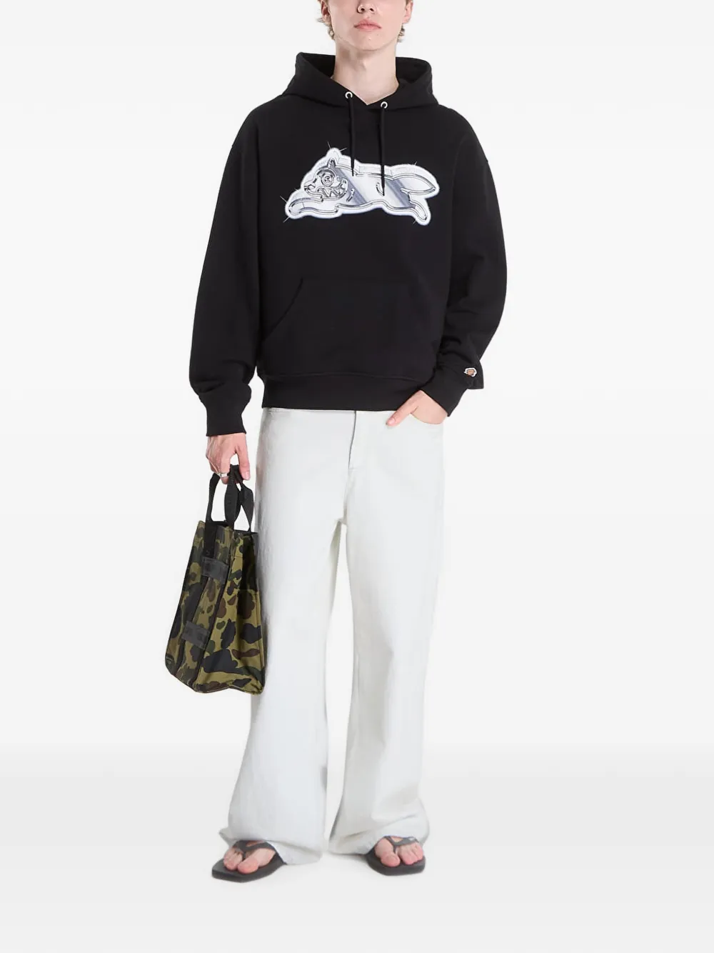 Billionaire Boys Club Ice Cream Iced Out Running Dog Popover hoodie Zwart