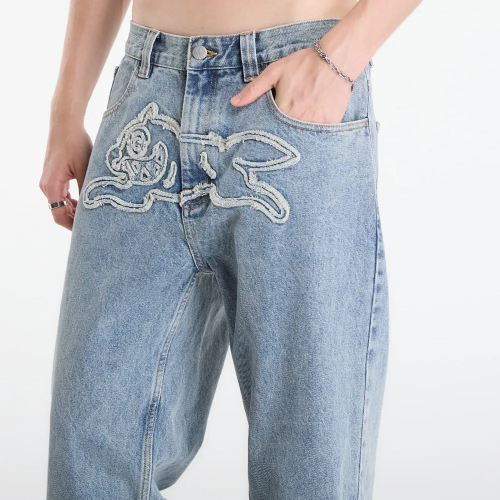 Billionaire Boys Club Ice Cream Running Dog jeans met applicatie Blauw