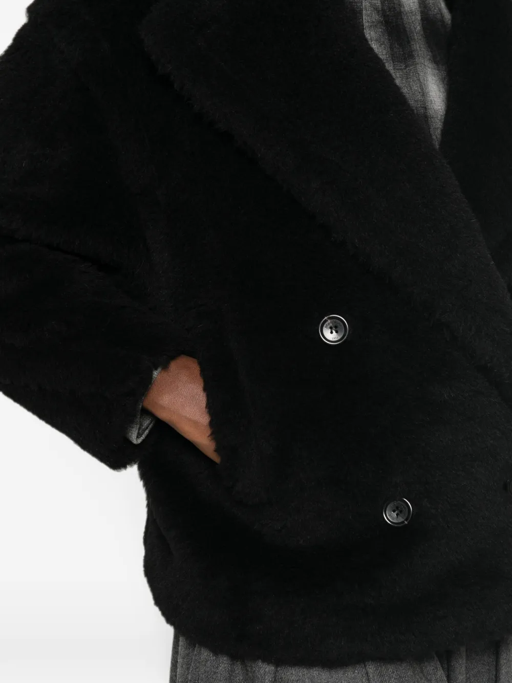 Max Mara Teddy ダブルジャケット | ブラック | FARFETCH JP