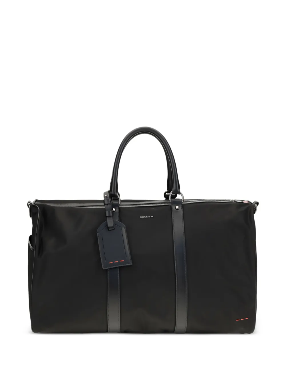 Kiton logo-plaque luggage bag - Nero