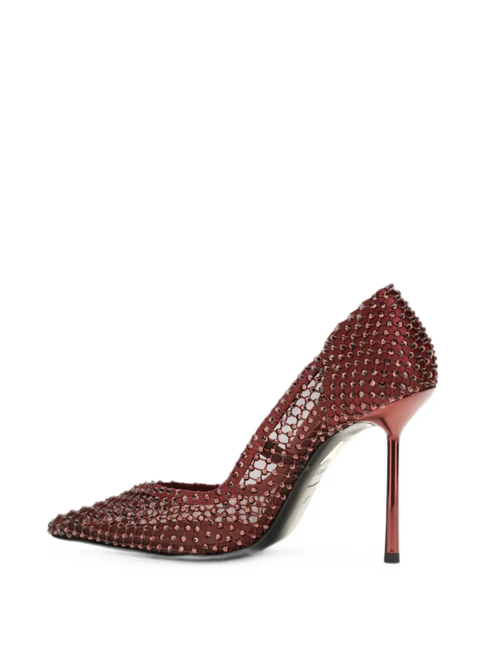 Le Silla Gilda crystal-embellished mesh pumps Rood