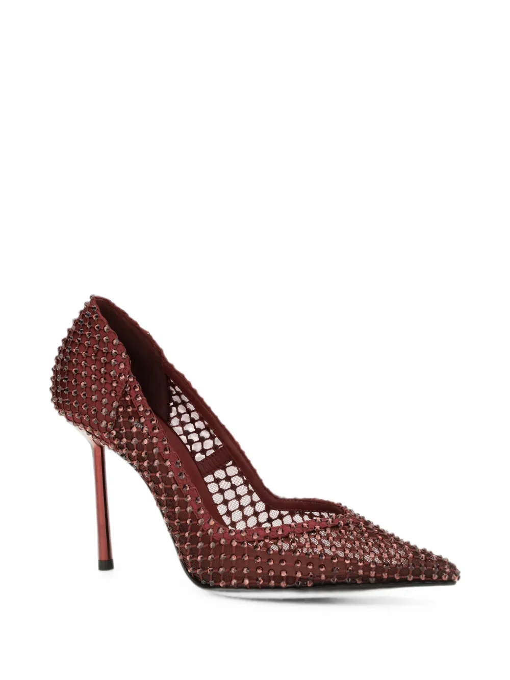 Le Silla Gilda crystal-embellished mesh pumps Rood