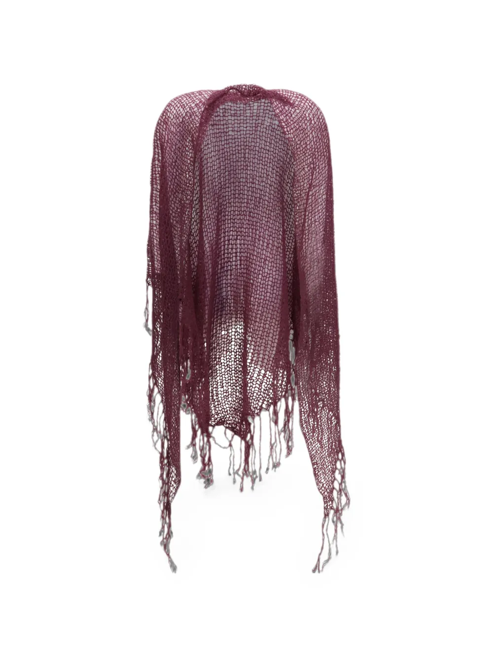 MIRROR IN THE SKY Nimbus fringed triangular scarf - Rot