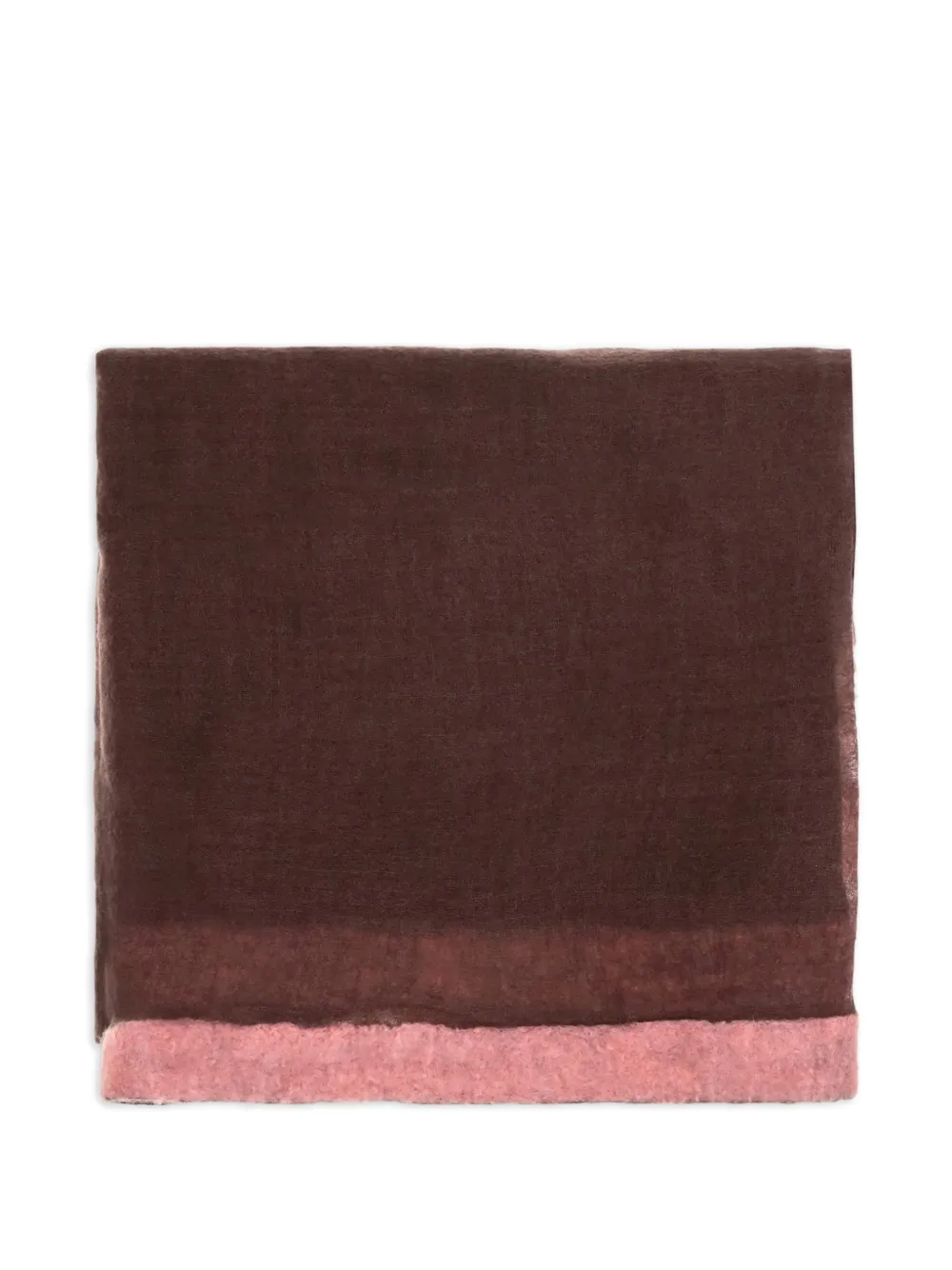 MIRROR IN THE SKY raw-edge scarf - Marrone