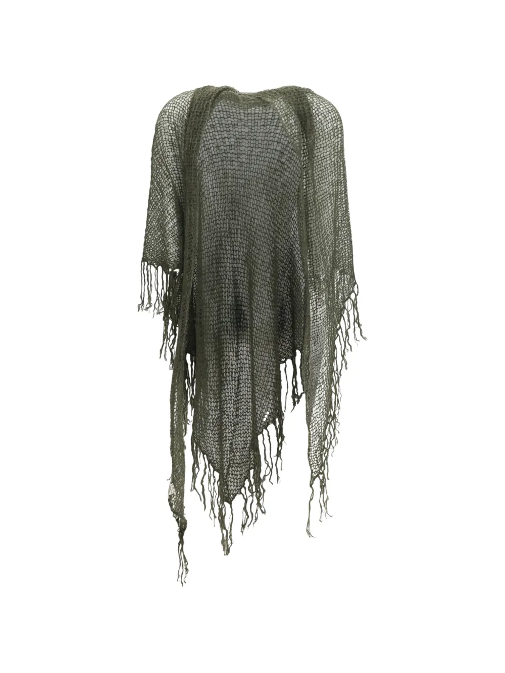 MIRROR IN THE SKY Nimbus fringed scarf - Verde