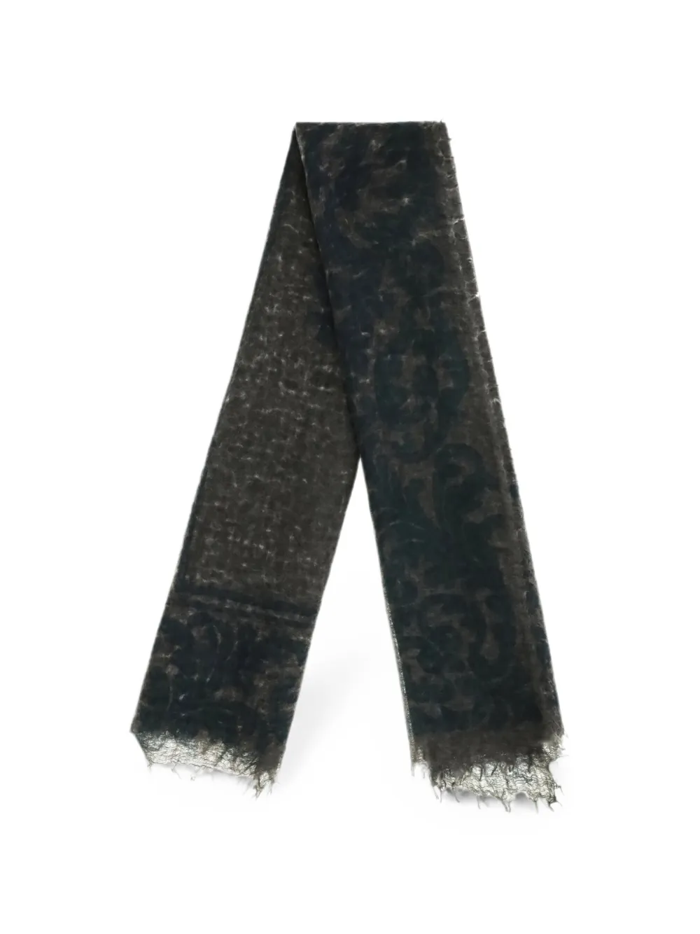 MIRROR IN THE SKY Souffle square-print scarf - Marrone