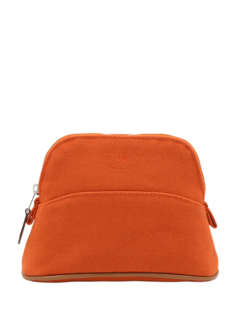 Pre-owned Hermes 2015-2026 Mini Canvas Bolide Pouch In Brown