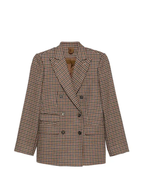 Max Mara houndstooth double-breasted jacket