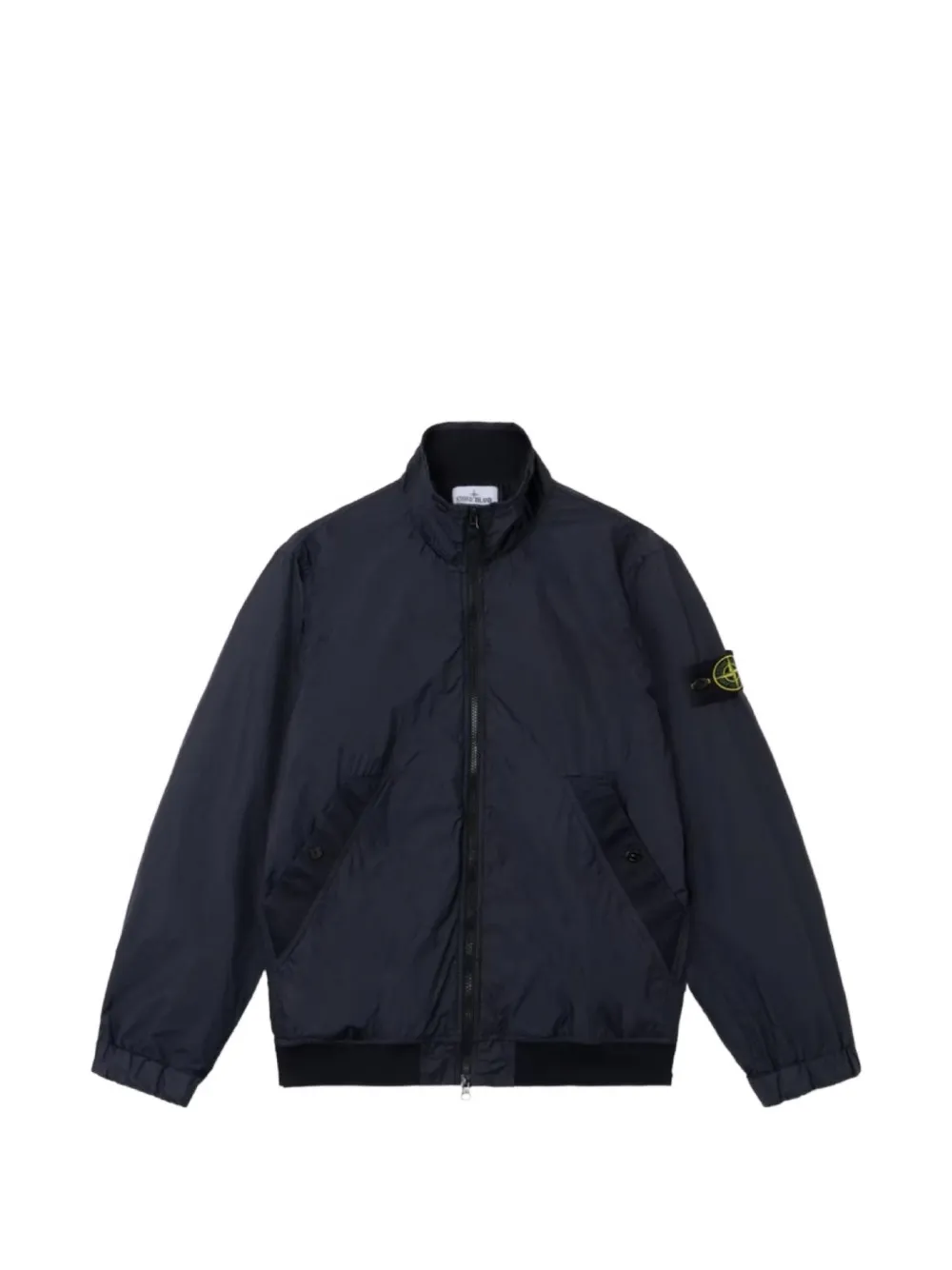Stone Island 4100111 Crinkle Reps NY stand-collar jacket with wind resistance and anti-drop - Blau