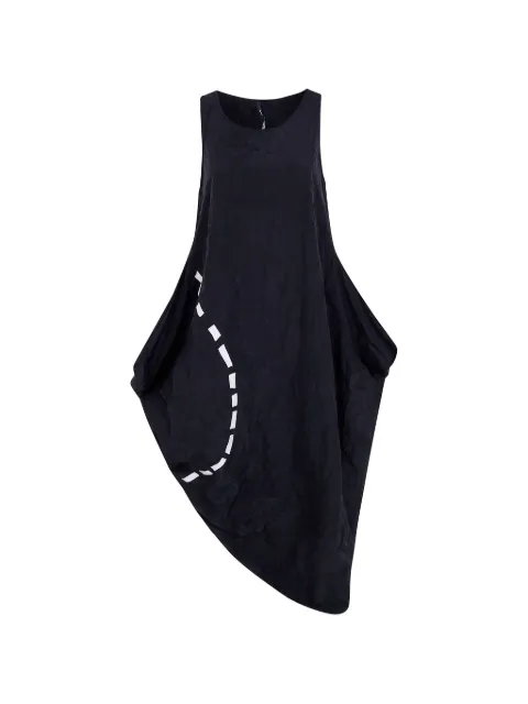 Maria Calderara crinkled-finish asymmetric midi dress