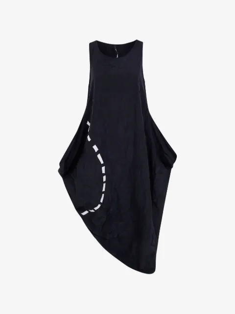 Maria Calderara crinkled-finish asymmetric midi dress