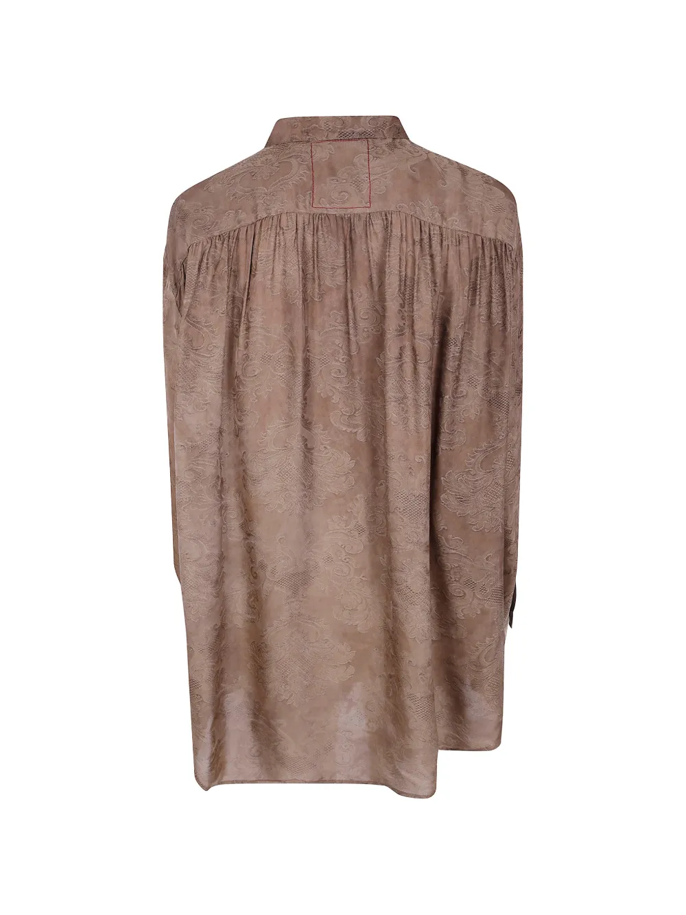 Uma Wang Gesmockte blouse met jacquard Bruin
