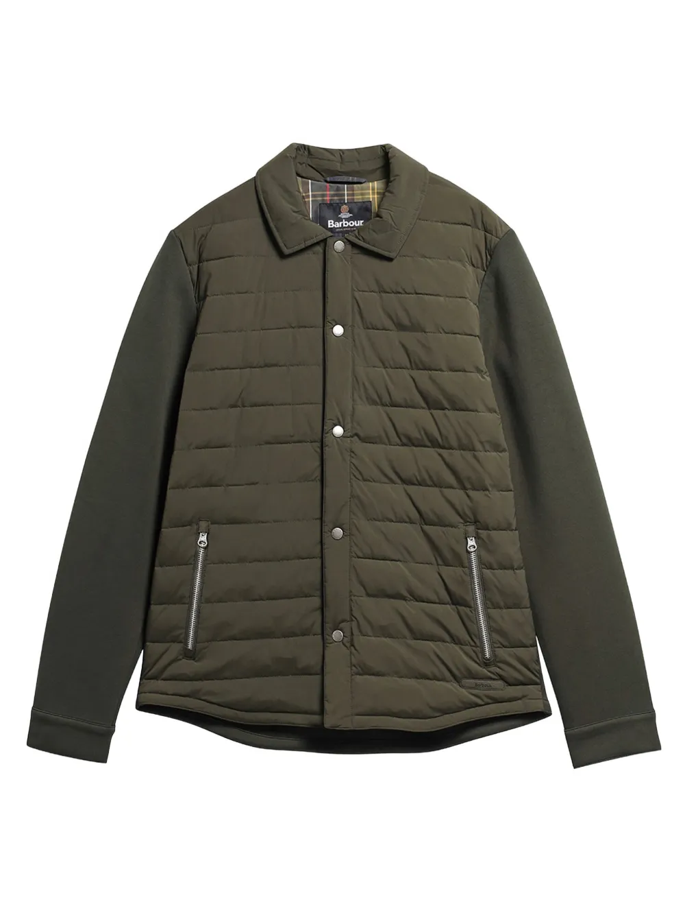 Barbour Knowle quilted sweatshirt Groen