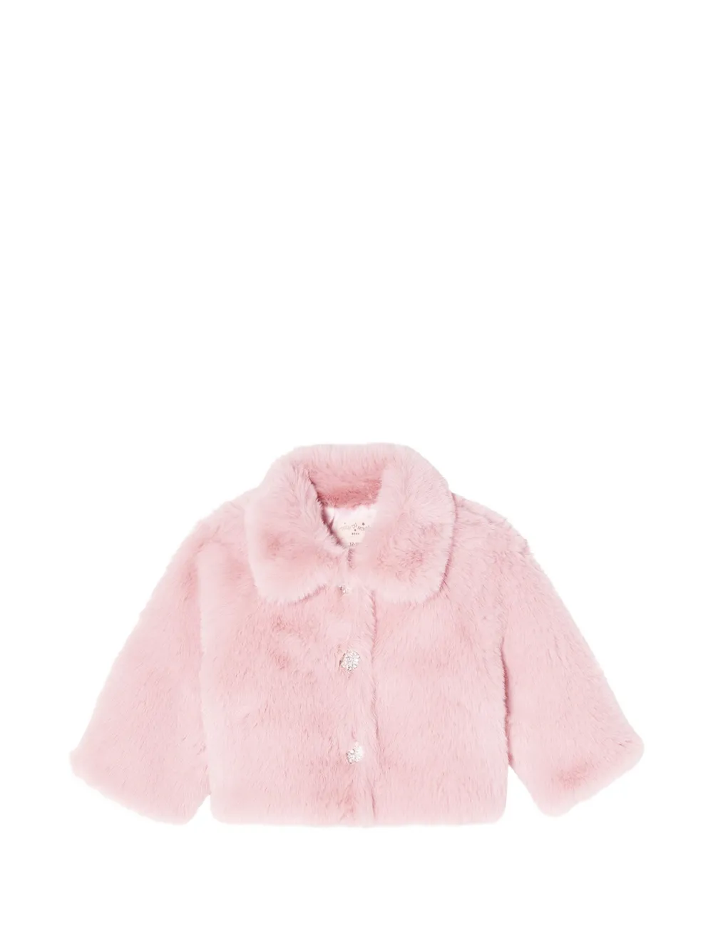 Tutu Du Monde crystal-button faux-fur jacket - Rosa