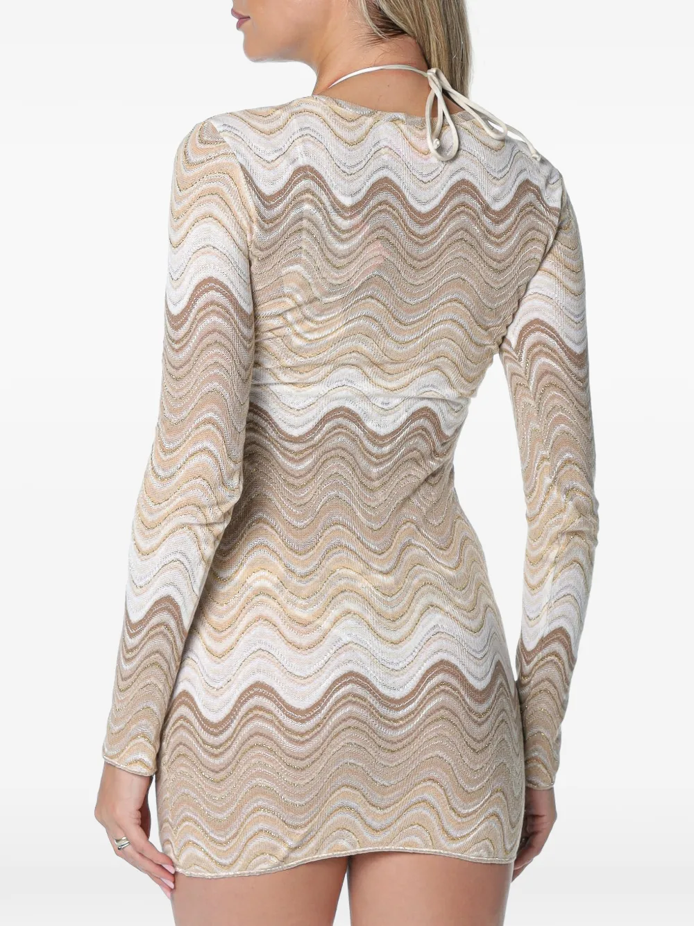 MC2 Saint Barth Imany korte jurk van degradé raschel stof Beige