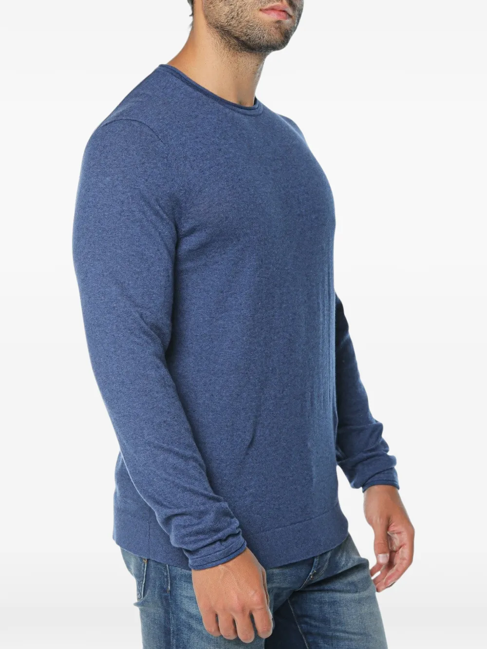 Ted Baker Yaen roll-edge crew-neck sweater Blauw