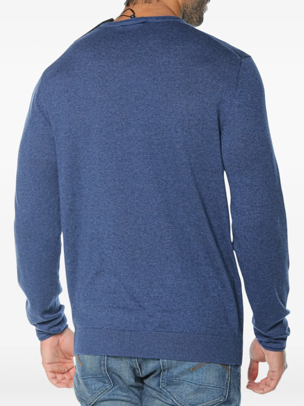 Ted Baker Yaen roll-edge crew-neck sweater Blauw