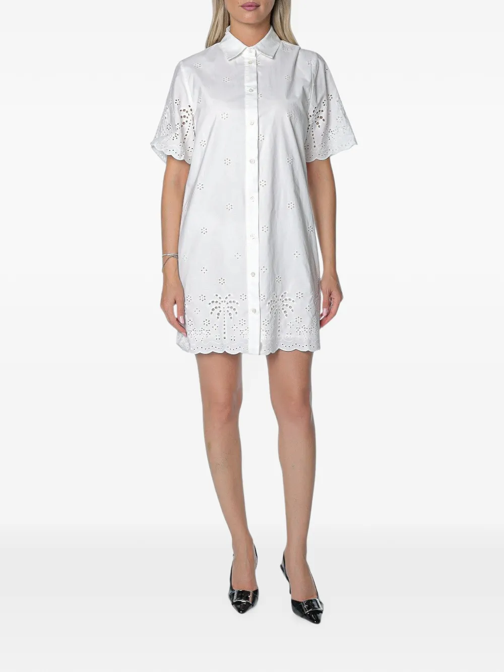 MC2 Saint Barth Aurelia blouse met geborduurde sangallo Wit