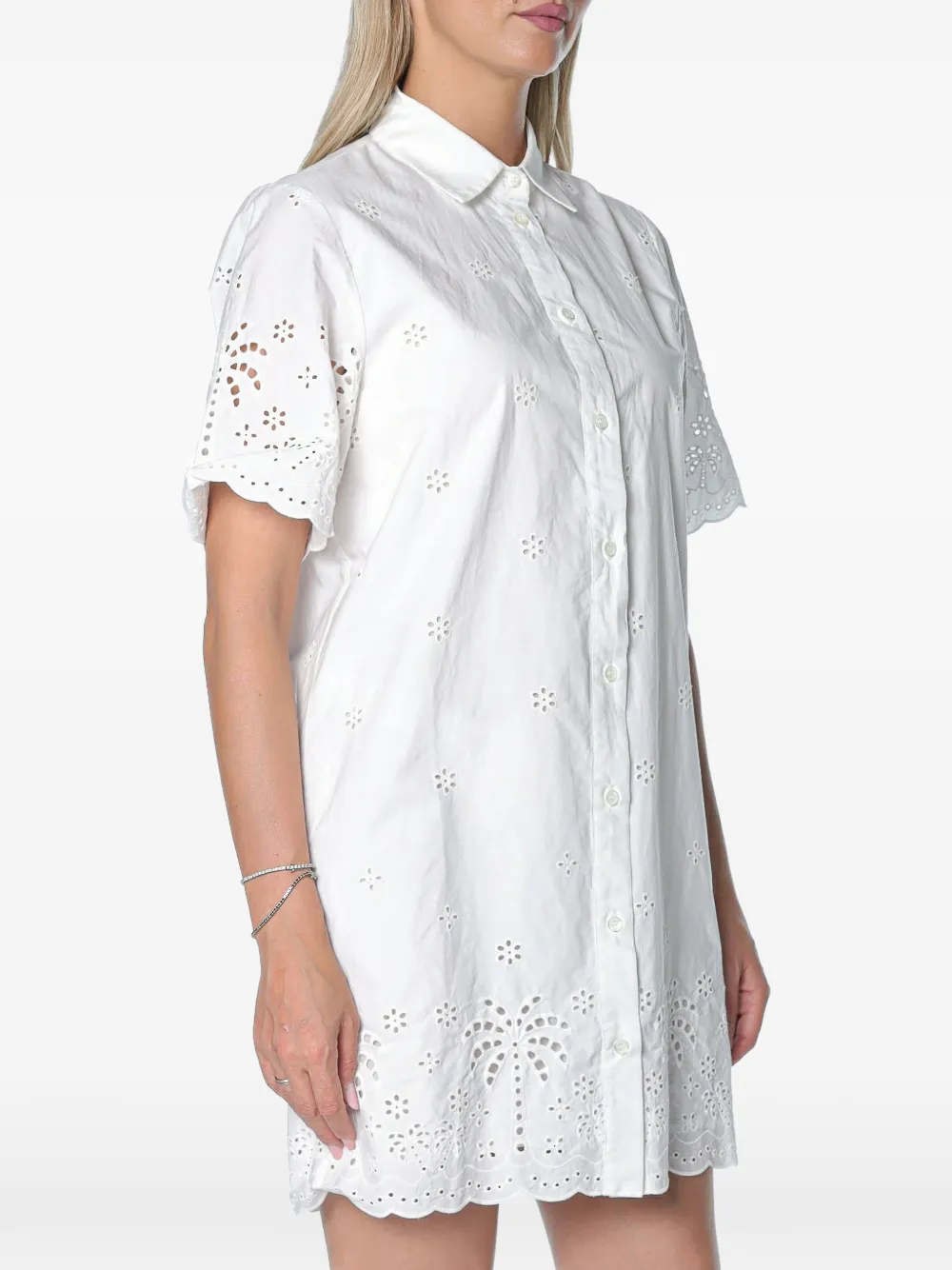MC2 Saint Barth Aurelia blouse met geborduurde sangallo Wit