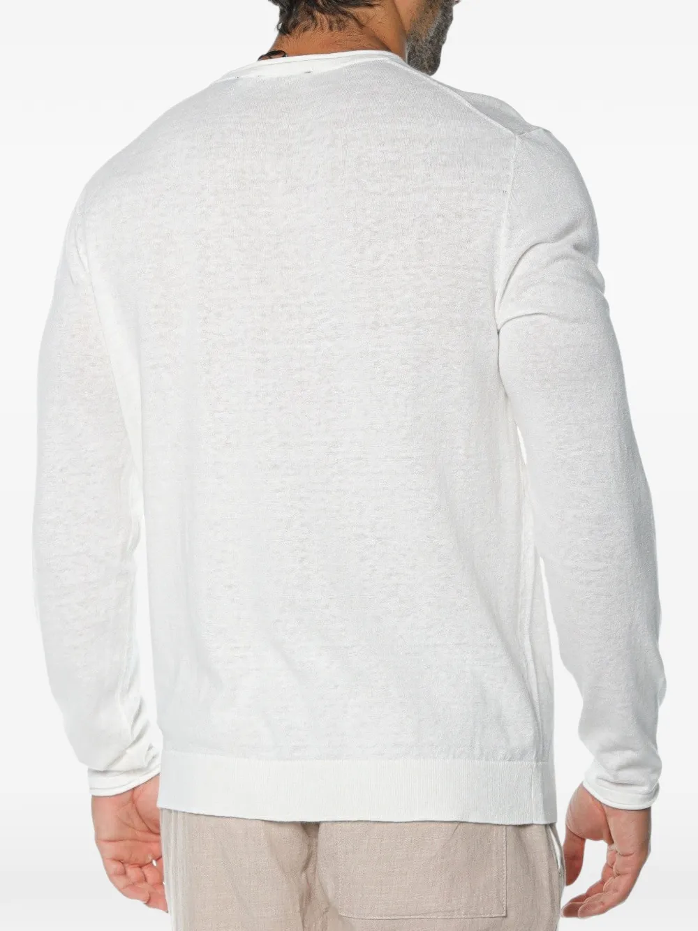 Ted Baker Yaen trui met ronde hals en rolrand Wit