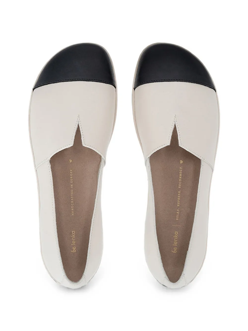 Be Lenka contrast-toe ballet flats Beige