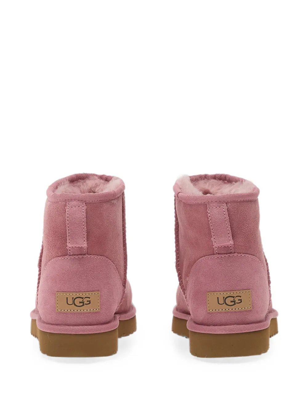 UGG Classic Mini II shearling-lined suede ankle boots Roze