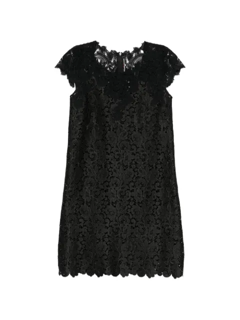 Ermanno Scervino robe courte en dentelle fleurie à finitions festonnées